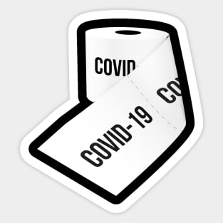 COVID 19 Corana toilet paper Sticker